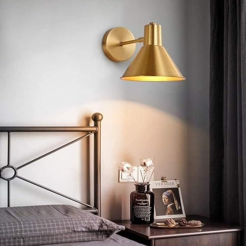 Lámparas de pared E27 Aplique de pared dorado Accesorio de iluminación Estilo Escalera Estudio Pasillo Mesilla de noche Dormitorio Pasillo Decoración Luces,candelabros