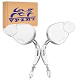Split Vision Rearview Mirrors for Harley/Road King/Street Glide/Road Glide/Electra Glide/Ultra Classic/Fat Boy/Sport Glide/Street Bob/Low Rider st/Softail/Sportster/Dyna (Split Vision Mirrors-Chrome)