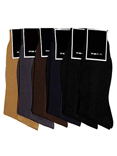 Mens 6 Pack Neutral Color Cool Comfort Lightweight Thin Dress Socks2