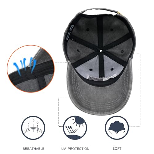 Image of Veteran Hat for Men Veterans Gifts, American Flag Baseball Cap | Vintage Cotton Adjustable Embroidered USA Flag Military Army Hat