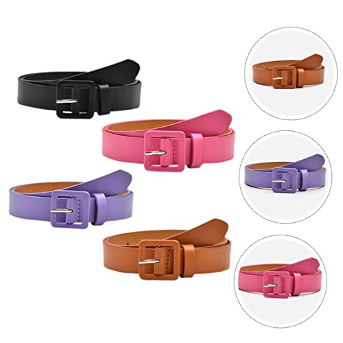 4Pcs Girls Belts Boy Girl Waist Belts for Girls Versatile Fashion Accessories in Red for Dresses and Jeans2