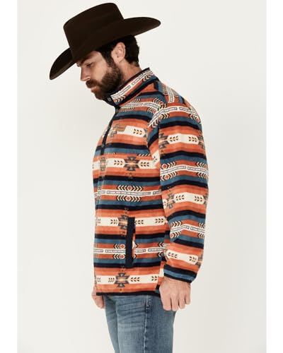 Cinch Men's Women's Southwestern Striped 1/4 Snap Polar Fleece Pullover Multi XX-Large US3