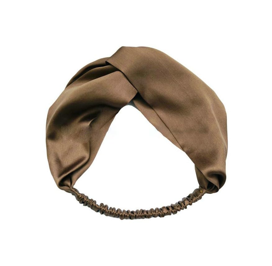 Yurosiay Elastisch Haarband Seide Damen 100% Reine Maulbeerseide 19 Momme Stirnband Haarbänder Breit Haarschmuck Satin Mädchen Stirnbänder Headband Bandana