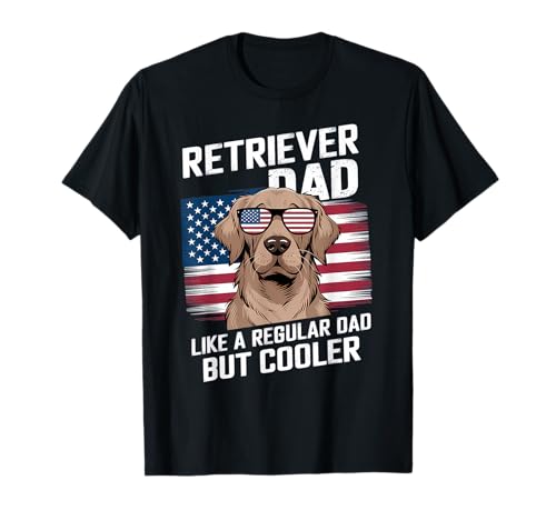 Golden Retriever Dad – Divertente festa del papà cane papà design Maglietta