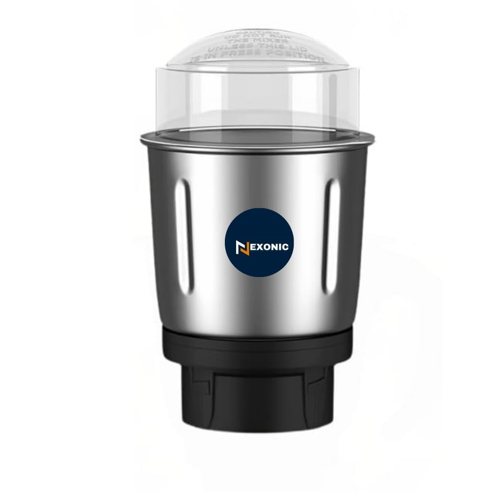Stainless Steel Mixer Grinder Chutney Jar Specially For Baby Food Processing HEAVY QUALITY, Fit On 2 Lock & 4 Teeth Coupler Mixer Jar Only (Unique Jar), Silver (500 Ml)-image-36