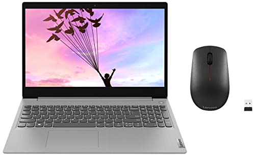 Image of Lenovo IdeaPad Slim 3 Intel Core i3-1115G4 11th Gen 15.6 inch (39.6cm) & Ligh & 400 Wireless Mouse, 1200DPI Optical Sensor, 2.4GHz Wireless Nano USB, 3-Button (Left,Right,Scroll) Upto 8M
