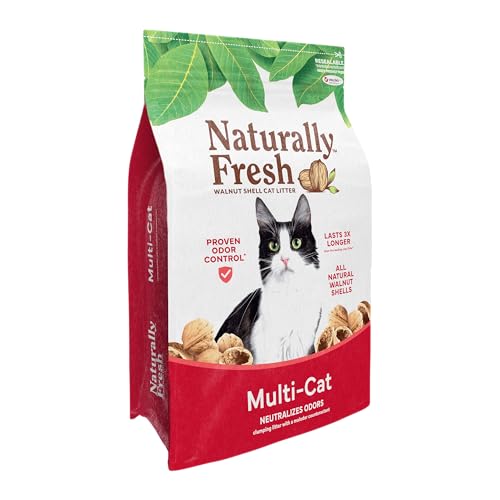 Image of Naturally Fresh Cat Litter Made from Walnut Shells, Unscented, Multi-Cat, Upcycled, Low Dust, Sustainable, 30 Lbs