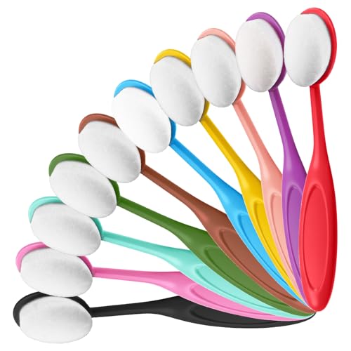 10 PCS Colored Ink Blending Brushes for Card Making Colored Ink Blending Brushes Craft Inks Brush Set Inks Blendings Tools with Color Coded Handle for Stamping Stencil Drawing