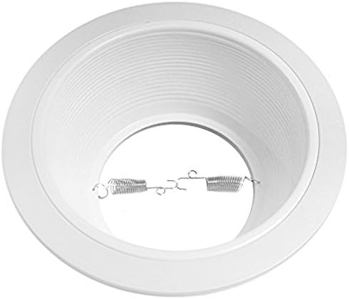 12 Pack - 6" Inch White Baffle Recessed Can Light Trim