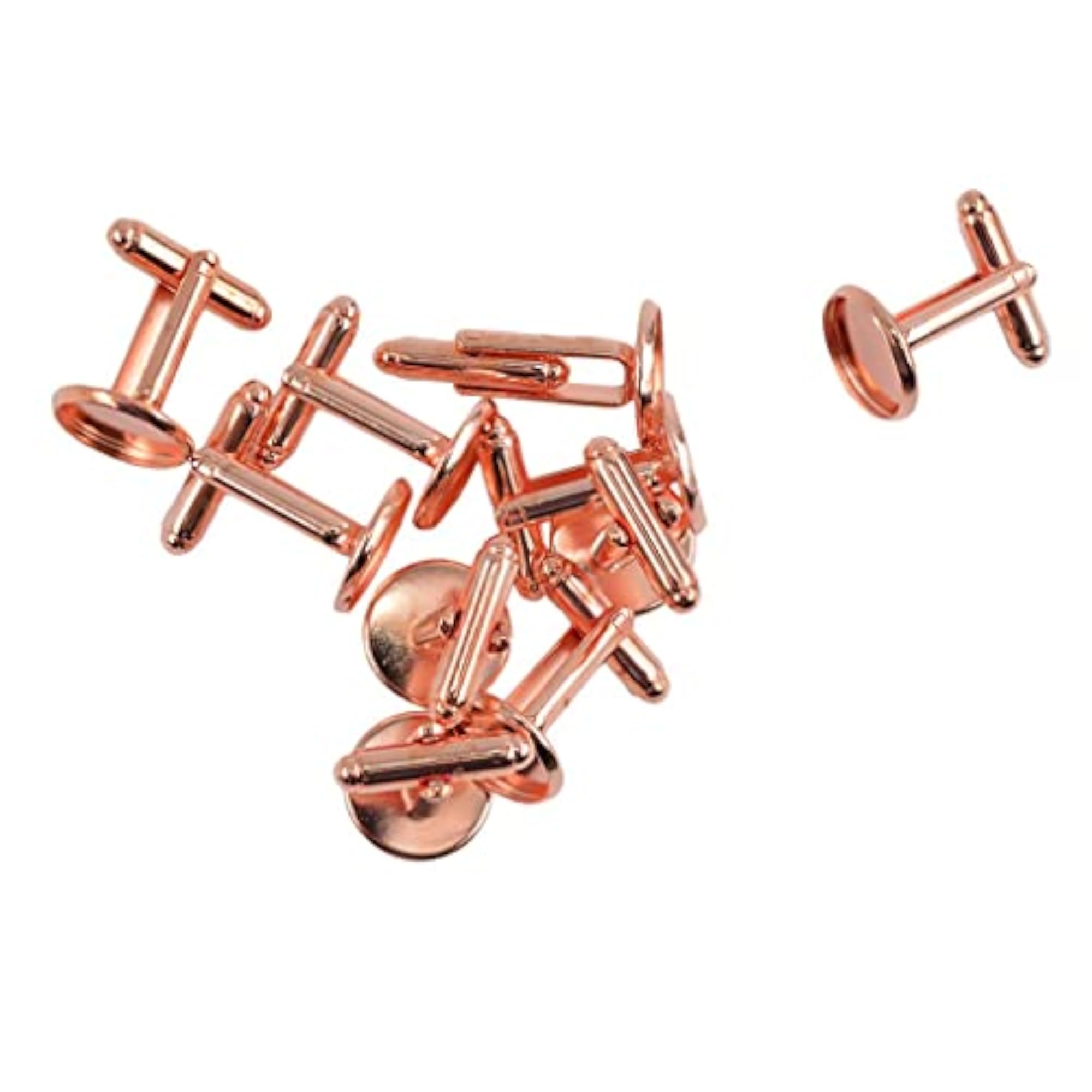 10 Pieces DIY Cufflink Findings Cuff Link Blank Back Plate Pad Base