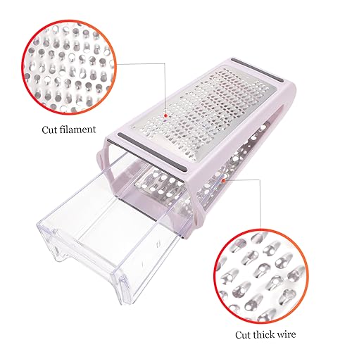 Rallador multifuncional de acero inoxidable para verduras y queso miniatura 3