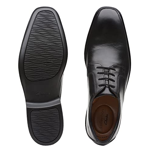 Image of Clarks Mens Bensley Lace Dark Tan Lea Derby