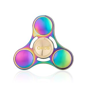 OKCS Fidget spinner, speelgoed, tri-spinner, stressoplosser, concentratie, rond design, regenboog