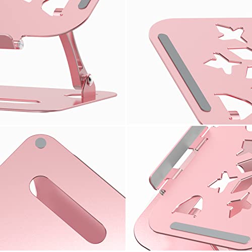 Laptop-Stand-Adjustable-Ergonomic-Laptop-Riser-Portable-Aluminium-Alloy-Computer-Stand-for-Laptop-Laptop-Stand-for-Desk-Compatible-with-MacBook-Air-Pro-Dell-XPS-All-Laptops10-17-Rose-Gold