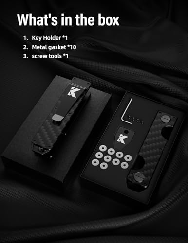 Image of Key Organizer Key Holder Compact Key Case Minimalist Metal Key Chain Key Holder for Keychain Secures 8-10 Keys EDC