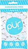 PUR Gum, Gomma Da Masticare Senza Zucchero, Con Xilitolo, Vegana, Senza Aspartame e Senza Glutine, Gomma Naturale Al Sapore Di Peppermint, 55 pezzi, confezione da 1