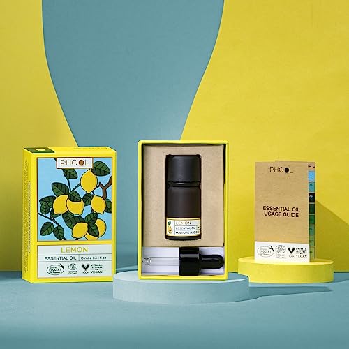 Image of PHOOL LUXURY INCENSE Lemon Oil For Homefragrance - Essential Oil For Skin Pigmentation, Face, Hair And Aromatherapy - User Guide And Dropper Inside