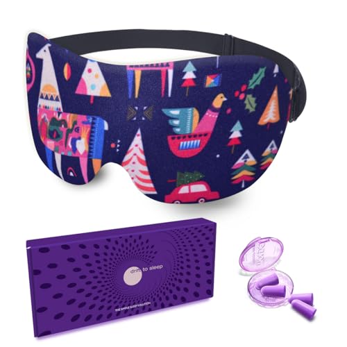 Christmas Sleep Mask - Soft, Comfortable Eye Mask with Adjustable Strap Sleeping Mask, Perfect for Holiday Travel, Relaxation, and Festive Sleep