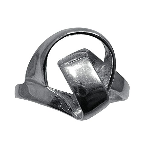 Bague en argent massif 925 R001382 Empress - Anneau femme minimaliste et alliance moderne