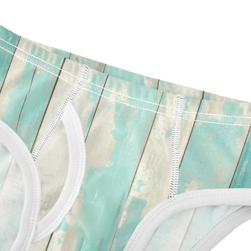 KLL Teal Turquoise Green Painted Wood Toddler Boys Soft Boxer Briefs Cute Children Panties4