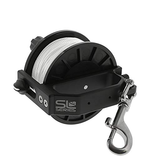 Dive Rite Slide Lock Primary Reel, 250 ft #24 White Line