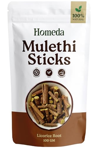 Homeda Licorice Root Sticks for Chewing - Mulethi Raiz de regaliz (3.5oz)