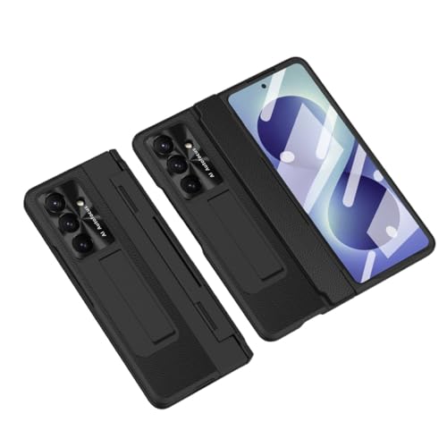 Étui Samsung Galaxy Z Fold 8 Ultra cuir noir avec protecteur écran
