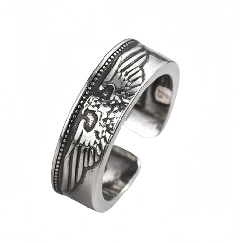 German Mark Silver Coin Ring – Handmade Adjustable Coin Ring (1935‑1939) Eagle Pattern Ring for Women & Men