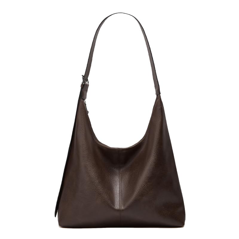Bolso Hobo grande para mujer de cuero vegano miniatura 1