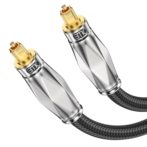 EMK Optical Cable for Soundbar To Tv, Optical Audio Cable Toslink Optical Cable Digital Audio Optical Cable for Soundbar,TV, Home Theater, DVD Player (1.5m)