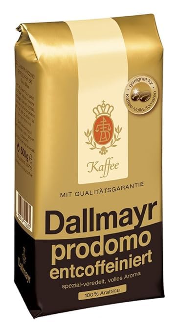 Dallmayr Prodomo Decaffeinated 500g Whole Bean (12 x 500 g)