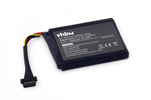 vhbw 1x batería Compatible con Tomtom 4EL0.001.01, XL 340M Live, XL Live, XL 340TM Live navegador, navi, GPS (1100 mAh, 3,7 V, Li-Ion)