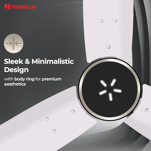 Image of Havells EPIC SIGNIA BLDC Ceiling Fan 1200mm, 5 star, LED Speed Indicator, 380 RPM, Up to 65% Savings,Reverse Rotation,4 Speed Modes,Low Wattage 30W,Low Noise,Air Flow:225 CMM, Blush Ivory