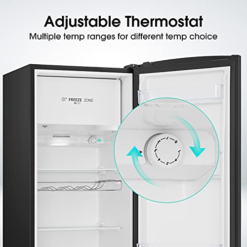 Hisense-RR220D4ABF-Frigorifico-Una-Puerta-Botellero-Cromado-estantes-XXL-164-L-de-capacidad-neta-128-cm-alto-Silencioso-40dBA-Color-Negro