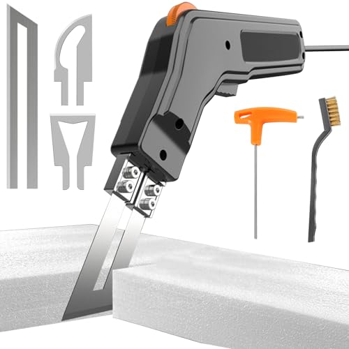 VexNook Cortador eléctrico de poliestireno de 300 W con 3 cuchillas de nicromo, cortador de calor eléctrico con 0 600 ℃, cortador de tela profesional para EPS, EPP, placas KT, EVA, PU, goma y tela