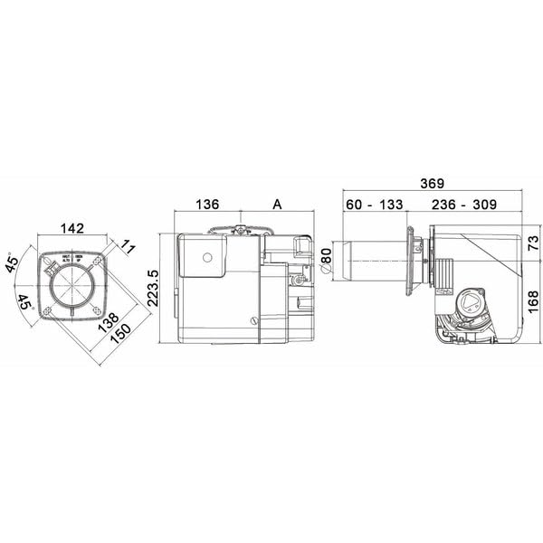 Baxi - Brûleur fioul TIGRA 2 - CF 510 - BAXI : S20018137