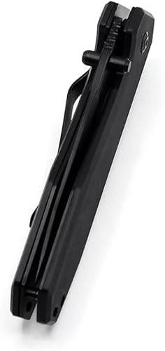 Miniatura 8 de EMHTiii EDC - Cuchillo plegable de bolsillo, hoja negra de acero inoxidable de 3.54 pulgadas, bloqueo de revestimiento de escalas G10, cuchillos de