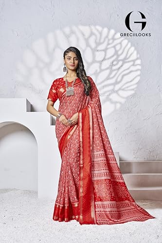 Image of GRECIILOOKS Saree | Women Saree | Saree for women latest design | Saree | Saree for Women | Silk Saree | Banarasi Saree