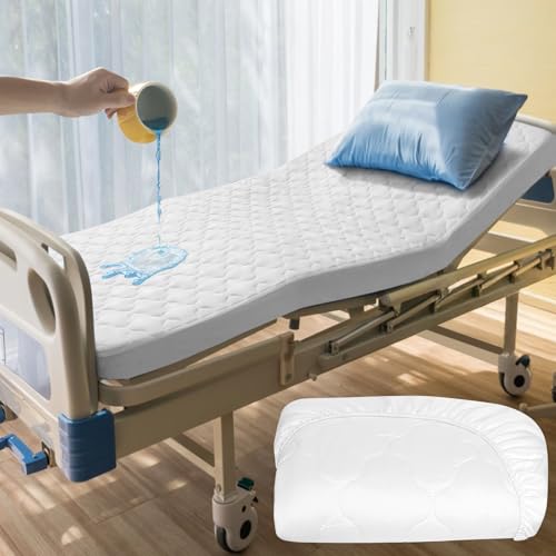Waterproof Hospital Bed Sheets Mattress Cover Protector 36 x 80 x 14 Hospital Grade Incontinence Protection