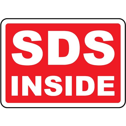 SDS Inside Sign H8 Vinyl Stickers – Safety & Warning Signs Stickers Bundle for Warehouse – 10 Pack, 3.5" x 5", Durable Adhesive Labels