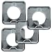 Range Kleen SGP-400 Chrome Square Range Pan / Yellow Label (4-PACK)