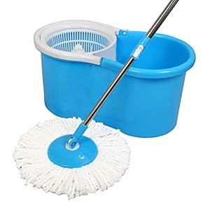 Esquire Jet Set Blue Bucket 360° Spin Mop Set with a Single Refill