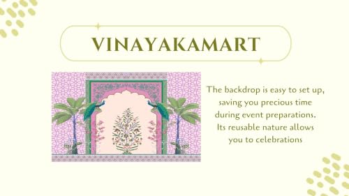 Image of Traditional Backdrop Decoration | Traditional Peacock Pichwai Background Decoration Cloth 5x8 Feet | varamahalakshmi Pooja Background