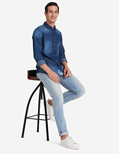Image of Amazon Brand - INKAST Men's Slim Fit Denim Shirt