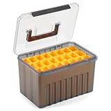 RUNCL Fishing Tackle Box with Clear Lid - Large-Capacity Multi-Slot Organizer, Rigid Hard Lure Organizer, Durable for Freshwater Bass & Saltwater Fishing