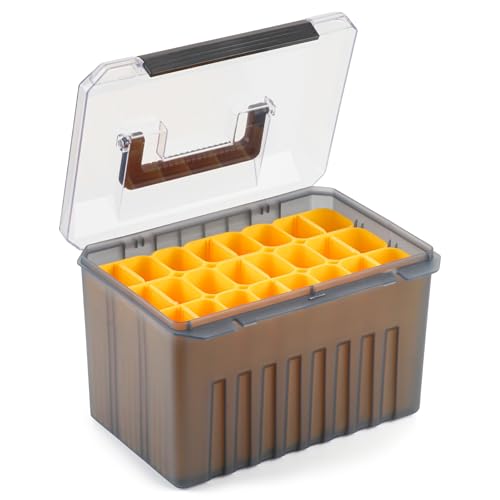 RUNCL Large Fishing Tackle Box with Clear Lid