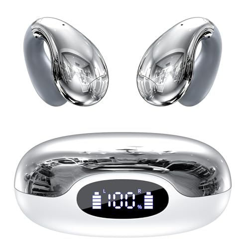 Image of CoolJumper Upgraded Clip-on Ear Earbuds, Bluetooth 6.1 Wireless Open Ear Headphones, Comfortable Fit with Crystal Clear Sound, 50-Hour Battery Life,Two-Way Headphones Earbuds for Gym & Outdoor Sports