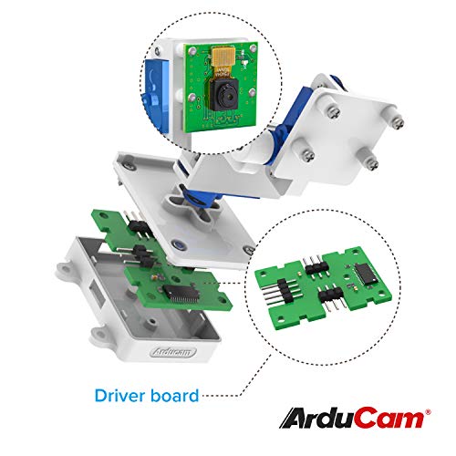 Arducam Upgraded Camera Pan Tilt Platform Compatible with Raspberry Pi Camera Module 3/V1/V2, Nvidia Jetson Board