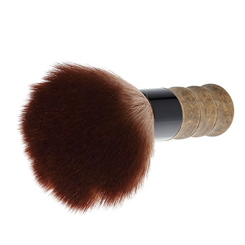Foto von Friseur Nackenpinsel mit Soft Nylon Haar Pfirsich Holzgriff
