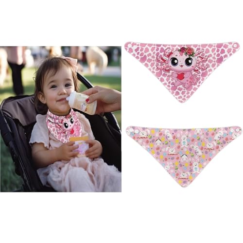Drool Bibs for Baby Girl Absorbent Baby Bibs Newborn Adjustable Baby Feeding Bib